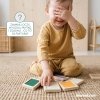 Drewniane klocki sensoryczne – kostki z fakturami i płytki do dopasowywania